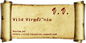 Vild Virgínia névjegykártya